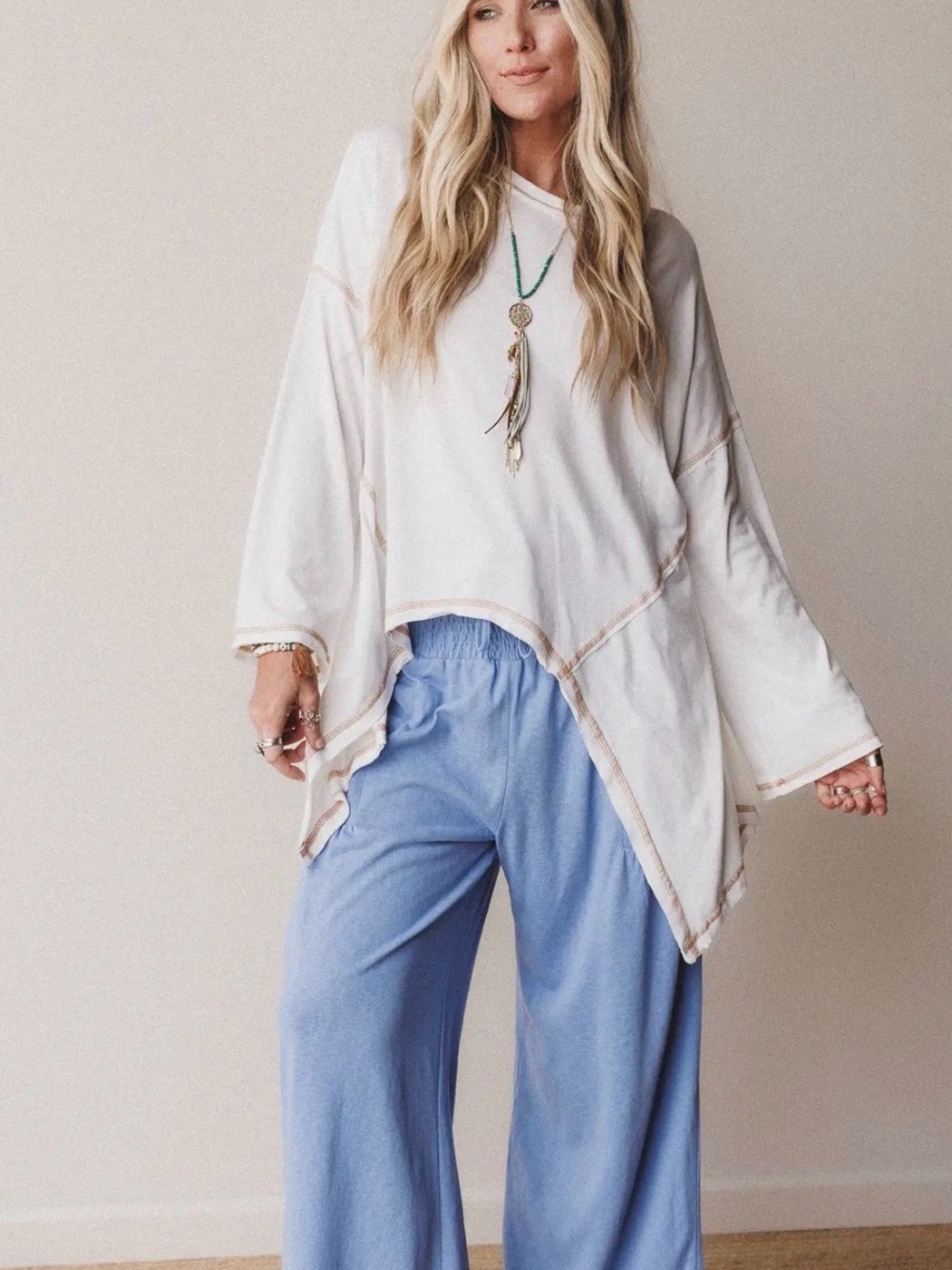 Three Bird Nest “The Nest Soft Intentions Top” in Off White